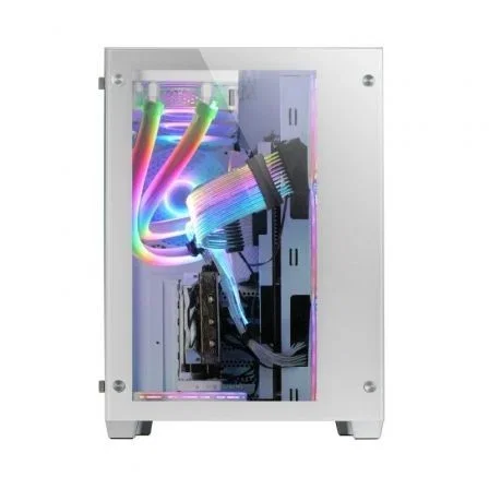 Mars Gaming Torre Gaming MCV3W Blanca, Caja PC ATX/E-ATX XXL con Doble Ventana de Cristal Templado, Estructura Modular, Soporte para Refrigeración Líquida